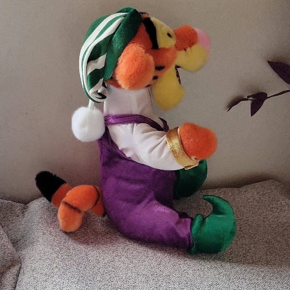 Disney Vintage Tigger Plush Toy - Orange, Purple, Green